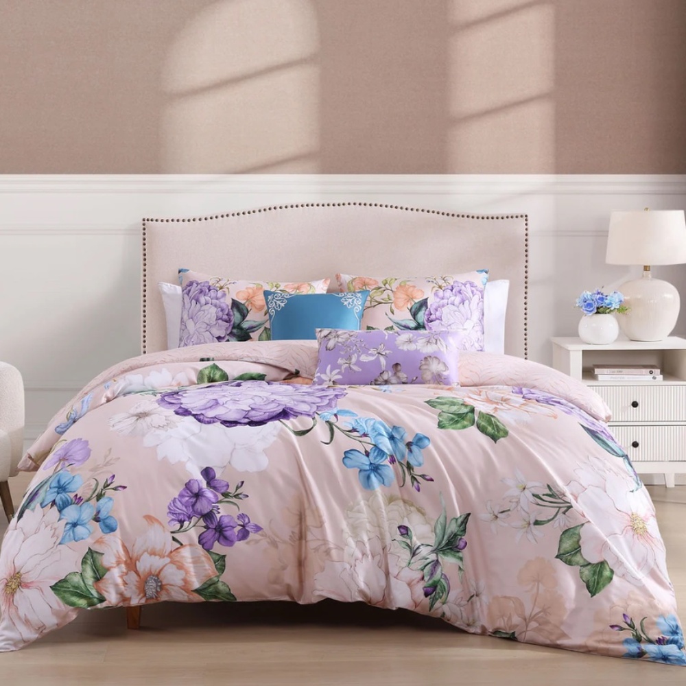 Bebejan Bright Bouquet Reversible Queen Comforter Set